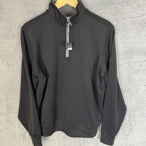 S Fairway‎ and Greene Sweater Mens S Black F&G Tech 1/4 Zip Golf Pullover NWT